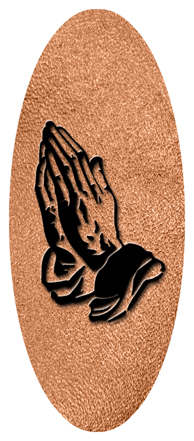 Black Praying Hands Shimmer Copper
